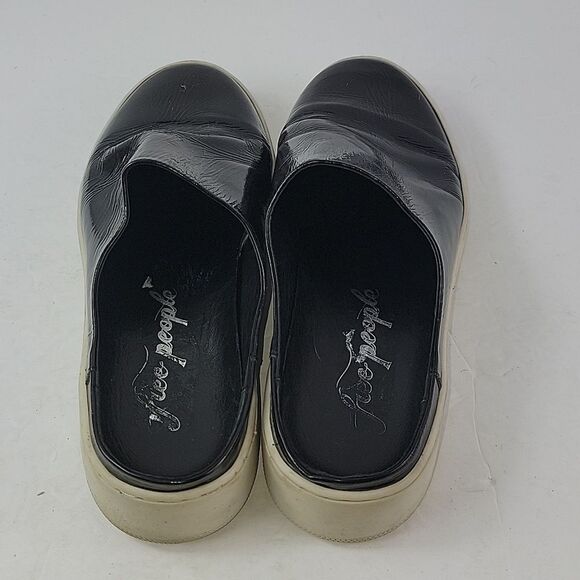Free People Whynwood Black Patent Leather Slip On Women's Mule - Picture 10 of 14